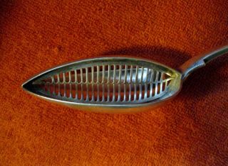 Rare 18thc English Sterling Silver Strainer Spoon William Eley& Fearn