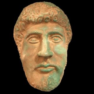 Roman Ancient Bronze Bust - 200 - 400 Ad (1) Large 19 Cm Long