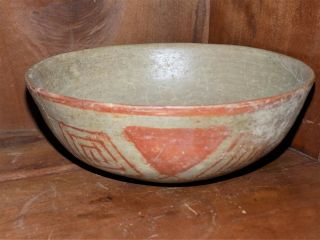 Pre - Colombian Hand - Made Painted Clay Bowl (700 B.  C - 1200 A.  D)