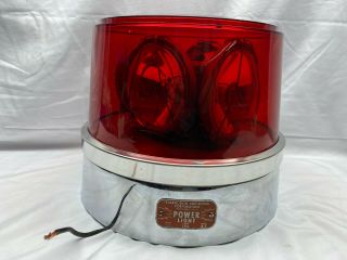 Vintage Federal Signal Power - Light Model 184 Red 4 - Light Rotating Beacon