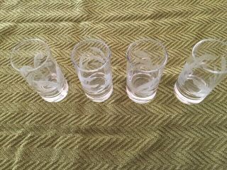 Tommy Bahama Etched Shot Glasses - Set Of 4 -