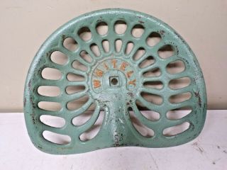 Old Cast Iron Whitely Farm Implement Seat