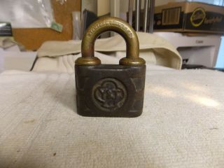 Yale & Towne Mfg.  Co.  Brass & Steel Padlock No Key 2