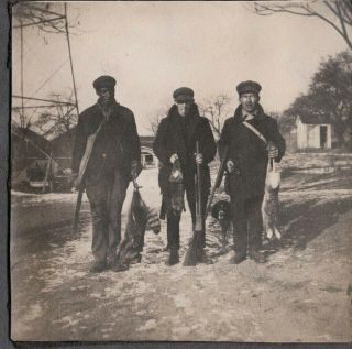 Vintage Photograph Black Americana Hunting Dog Shotgun Stuyvesant York Photo