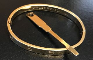 1970 Aldo Cippullo,  Charles Revson,  Inc.  Gold Electroplated Bracelet