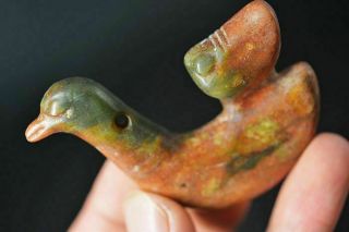 Chinese Hongshan Culture Old Jade Carved Bird/cicada Pendant H19