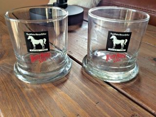 Vintage The White Horse Horse Cellar Scotch Whiskey Glasses (2)