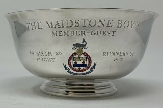 Vintage Tiffany & Co Sterling Trophy Bowl Enamel Maidstone Country Club