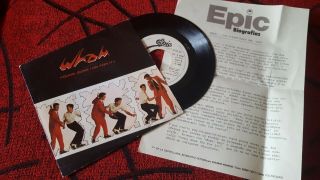 Wham Young Guns (go For It) Rare 1982 Spain 7 " Promo Single W/ Info Sheet