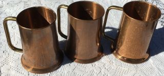 Coppercraft Guild Cg 20 Oz Tankard Solid Brass Handle Beer Mug 5 Inch Marked