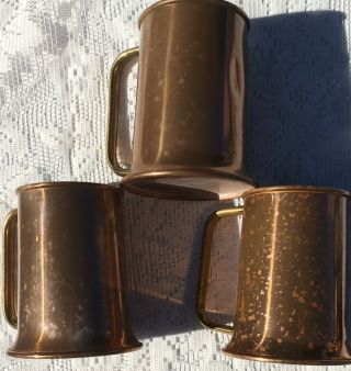 Coppercraft Guild CG 20 Oz Tankard Solid Brass Handle Beer Mug 5 Inch Marked 3