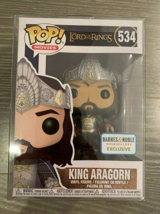 Funko Pop Movies Lord Of The Rings King Aragorn 534 Barnes & Noble Exclusive