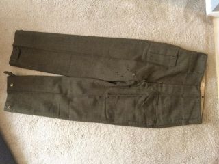 Ww2 Canadian Battledress Trousers 1940 Dated Waist Size About A 30 - 32