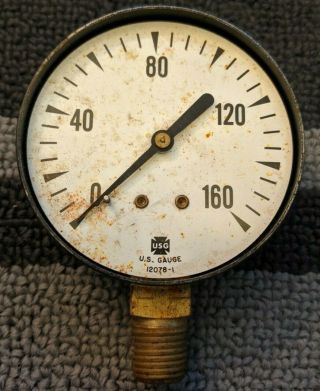Vintage Industrial Steampunk Pressure Gauge 2 1/8 