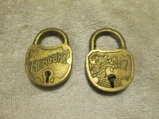 2 Vintage/antique Brass Padlocks/locks