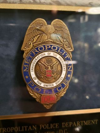 1993 Clinton Inauguration Commemorative Metropolitan Police D.  C.  Badge