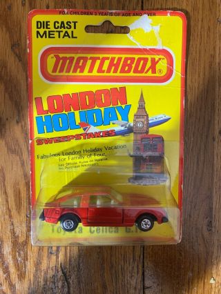 Lesney Matchbox London Holiday Toyota Celica G.  T.  Red Gt Nos