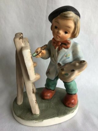 Vintage Friedel German Figurine,  Artist,  6” Tall