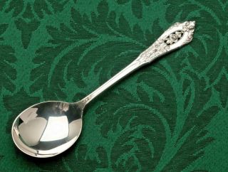 Rose Point By Wallace Sterling Silver Set Of 8 Cream/ Round Soup Spoons 6 "