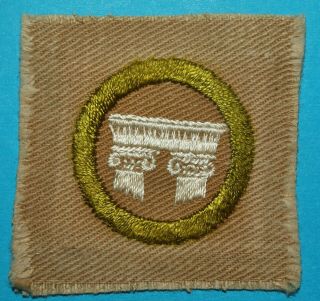 Architecture Type A Square Merit Badge - - Boy Scouts - 9226
