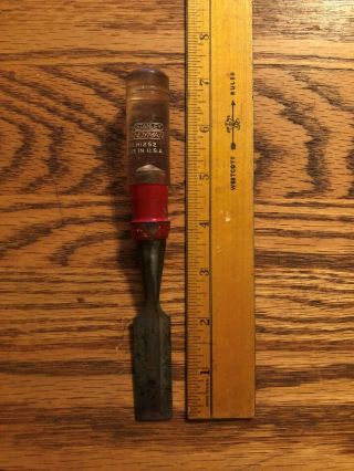 Vintage Stanley Made In Usa 3/4” Bevel Edge Wood Chisel Tool Chisel No.  H1252