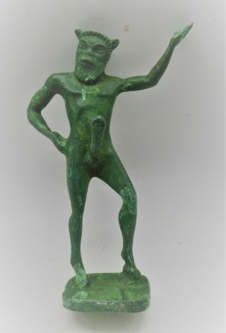 Circa 200 - 300ad Ancient Roman Bronze Statuette Of Priapus Fertility Statue