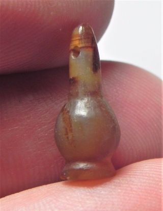 Zurqieh - Af1048 - Ancient Egypt,  18th Dynasty Carnelian Poppy Seed Bead.  1400 B.  C