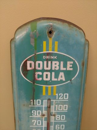 Vintage Double Cola Advertising Thermometer 27 