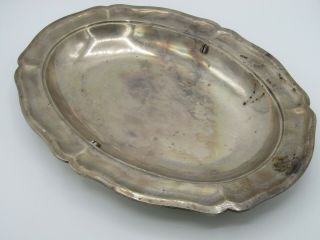 Vintage Liceves Sterling Silver Oval Serving Tray Platter Made In Mexico