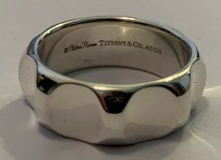 Tiffany & Co Sterling Silver Paloma Picasso Groove 9 Mm Wide Ring Sz 11.  5
