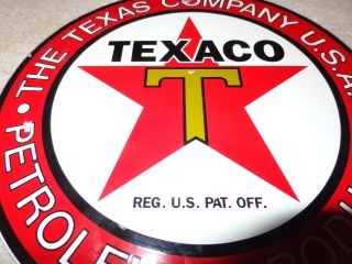 Vintage Texaco Petroleum Products 9 " Porcelain Metal Gasoline & Oil Sign Lubster
