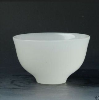Chinese Hand - Carved Natural White Jade Bowl