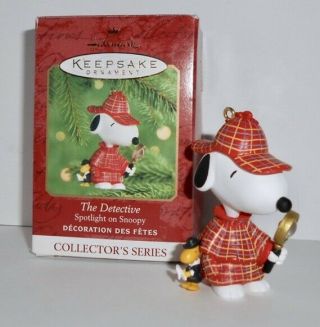 Hallmark Keepsake Ornament Spotlight On Snoopy 3 The Detective Snoopy B1