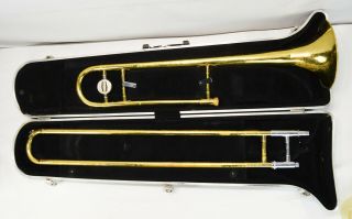 Vintage Bundy Trombone Selmer Design By Vincent Bach With Hard Carrying Case