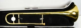 Vintage Bundy Trombone Selmer Design By Vincent Bach With Hard Carrying Case 2