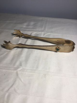Vintage Claw Hammered Ice Cube Tongs