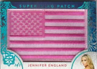 2019 Benchwarmer 25 Years 2nd Series Jennifer England Flag Patch /1 1/1
