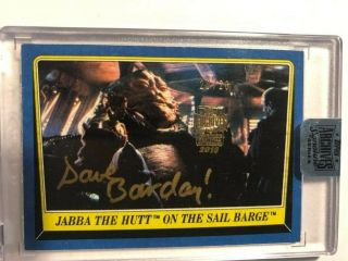 2018 Topps Star Wars Archives Jabba The Hutt Autograph Auto Card /20