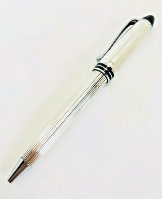 Aurora Ipsilon Vintage Sterling Silver Resin Ballpoint Pushback Pen 925