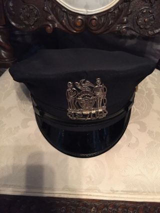 Vintage Nypd Hat With Offical Hat Devise