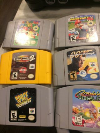 Vintage Nintendo 64 Console With Mario Kart,  Atomic Purple Controller & More - HTF 3