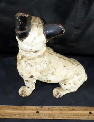 Antique Hubley Cast Iron French Bulldog Doorstop Figure Statue 2