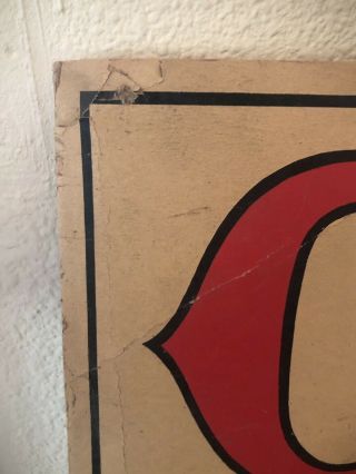 Antique Vintage Clabber Girl Advertising Sign Cardboard 2