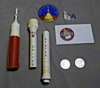 Nasa Ares 1 - X Rocket Model,  Patch & Pin