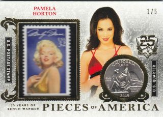 2019 Benchwarmer 25 Years Second Series Pamela Horton U.  S.  Quarter Stamp Card /5