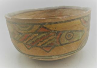 Ancient Indus Valley Harappan Pottery Bowl With Fish Motifs 2000bce