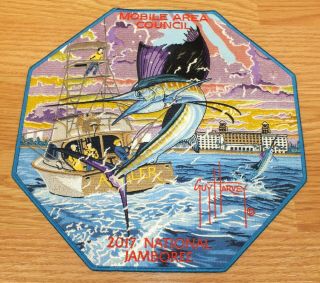 Guy Harvey - Mobile Area Council 2017 National Jamboree Large Patch Only Read