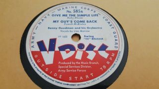 Benny Goodman And His Orchestra Give Me A Simple Life & My Guy 