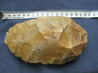 Palaeolithic Flint Hand Axe,  Weighing Approx 0.  6kg