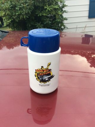 Vintage 1989 Back To The Future Plastic Lunchbox Thermos Only